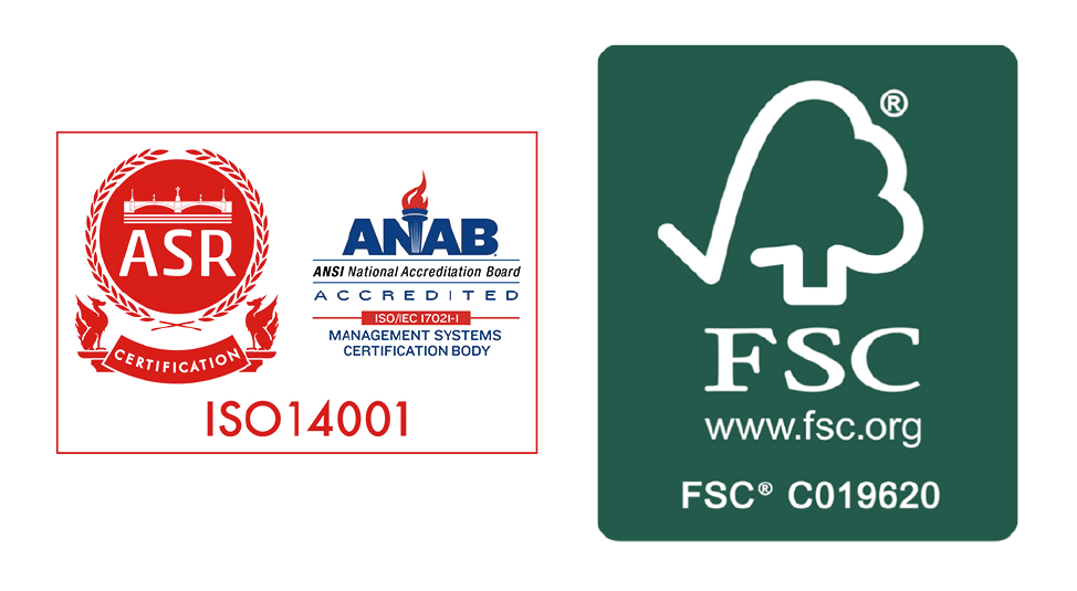 ISO14001・FSC認証